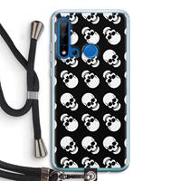 CaseCompany Musketon Skulls: Huawei P20 Lite (2019) Transparant Hoesje met koord