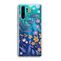 CaseCompany Flowers with blue leaves: Huawei P30 Pro Transparant Hoesje