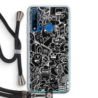 CaseCompany Vexx Black City : Huawei P20 Lite (2019) Transparant Hoesje met koord