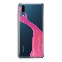 CaseCompany Paarse stroom: Huawei P20 Transparant Hoesje