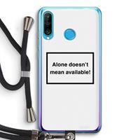 CaseCompany Alone: Huawei P30 Lite Transparant Hoesje met koord
