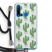 CaseCompany Cactus Lover: Huawei P20 Lite (2019) Transparant Hoesje met koord