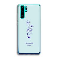 CaseCompany Bloom with grace: Huawei P30 Pro Transparant Hoesje