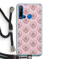 CaseCompany Chicks before dicks: Huawei P20 Lite (2019) Transparant Hoesje met koord