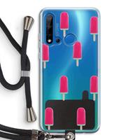 CaseCompany Waterijsje: Huawei P20 Lite (2019) Transparant Hoesje met koord