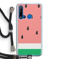 CaseCompany Watermeloen: Huawei P20 Lite (2019) Transparant Hoesje met koord