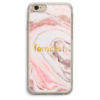 CaseCompany Feminist: iPhone 6 Plus / 6S Plus Transparant Hoesje