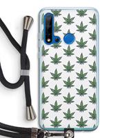 CaseCompany Weed: Huawei P20 Lite (2019) Transparant Hoesje met koord