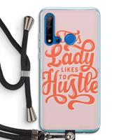 CaseCompany Hustle Lady: Huawei P20 Lite (2019) Transparant Hoesje met koord