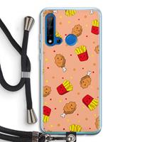 CaseCompany Chicken 'n Fries: Huawei P20 Lite (2019) Transparant Hoesje met koord