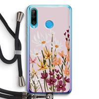 CaseCompany Painted wildflowers: Huawei P30 Lite Transparant Hoesje met koord
