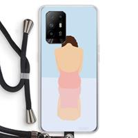 CaseCompany Mirror: Oppo A95 5G Transparant Hoesje met koord
