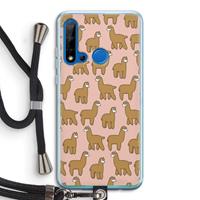 CaseCompany Alpacas: Huawei P20 Lite (2019) Transparant Hoesje met koord
