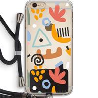 CaseCompany Abstract: iPhone 6 PLUS / 6S PLUS Transparant Hoesje met koord