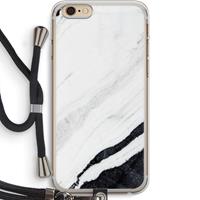 CaseCompany Elegante marmer: iPhone 6 PLUS / 6S PLUS Transparant Hoesje met koord