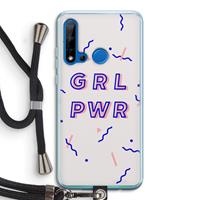 CaseCompany GRL PWR: Huawei P20 Lite (2019) Transparant Hoesje met koord