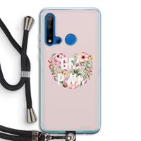 CaseCompany GRL PWR Flower: Huawei P20 Lite (2019) Transparant Hoesje met koord