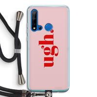 CaseCompany Ugh: Huawei P20 Lite (2019) Transparant Hoesje met koord