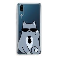 CaseCompany Cool cat: Huawei P20 Transparant Hoesje