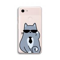 CaseCompany Cool cat: Google Pixel 3 XL Transparant Hoesje