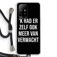 CaseCompany Meer verwacht - Zwart: Oppo A95 5G Transparant Hoesje met koord