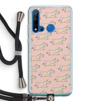 CaseCompany Ponys: Huawei P20 Lite (2019) Transparant Hoesje met koord