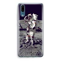 CaseCompany Spaceman: Huawei P20 Transparant Hoesje