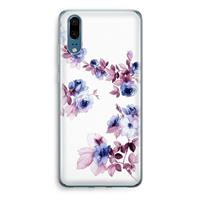 CaseCompany Waterverf bloemen: Huawei P20 Transparant Hoesje