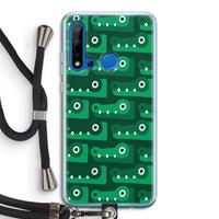 CaseCompany Crocs: Huawei P20 Lite (2019) Transparant Hoesje met koord