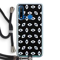 CaseCompany Eyes pattern: Huawei P20 Lite (2019) Transparant Hoesje met koord