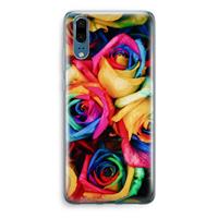 CaseCompany Neon bloemen: Huawei P20 Transparant Hoesje