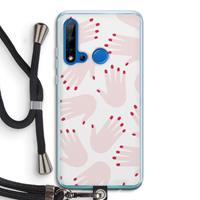 CaseCompany Hands pink: Huawei P20 Lite (2019) Transparant Hoesje met koord