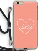 CaseCompany Best heart: iPhone 6 PLUS / 6S PLUS Transparant Hoesje met koord