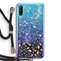 CaseCompany Sierlijke bloemen: Huawei P30 Lite Transparant Hoesje met koord