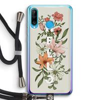 CaseCompany Hello bloemen: Huawei P30 Lite Transparant Hoesje met koord