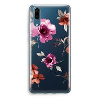 CaseCompany Geschilderde bloemen: Huawei P20 Transparant Hoesje