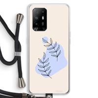 CaseCompany Leaf me if you can: Oppo A95 5G Transparant Hoesje met koord