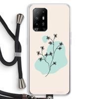CaseCompany Love your petals: Oppo A95 5G Transparant Hoesje met koord