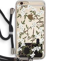 CaseCompany Blossoming spring: iPhone 6 PLUS / 6S PLUS Transparant Hoesje met koord