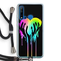 CaseCompany Hold My Heart: Huawei P20 Lite (2019) Transparant Hoesje met koord