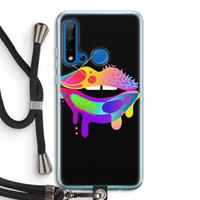 CaseCompany Lip Palette: Huawei P20 Lite (2019) Transparant Hoesje met koord