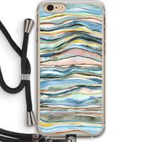 CaseCompany Watercolor Agate: iPhone 6 PLUS / 6S PLUS Transparant Hoesje met koord