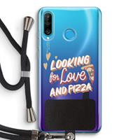 CaseCompany Pizza is the answer: Huawei P30 Lite Transparant Hoesje met koord