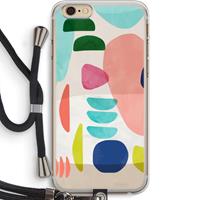 CaseCompany Bold Rounded Shapes: iPhone 6 PLUS / 6S PLUS Transparant Hoesje met koord