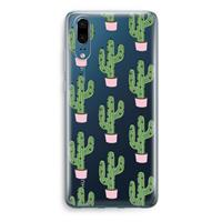 CaseCompany Cactus Lover: Huawei P20 Transparant Hoesje