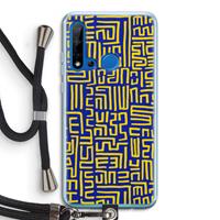 CaseCompany Majorelle Blue Print: Huawei P20 Lite (2019) Transparant Hoesje met koord