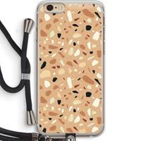 CaseCompany Terrazzo N°17: iPhone 6 PLUS / 6S PLUS Transparant Hoesje met koord