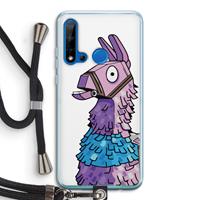 CaseCompany Lama: Huawei P20 Lite (2019) Transparant Hoesje met koord