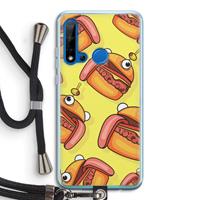 CaseCompany Hamburger: Huawei P20 Lite (2019) Transparant Hoesje met koord