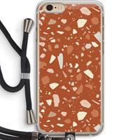 CaseCompany Terrazzo N°22: iPhone 6 PLUS / 6S PLUS Transparant Hoesje met koord